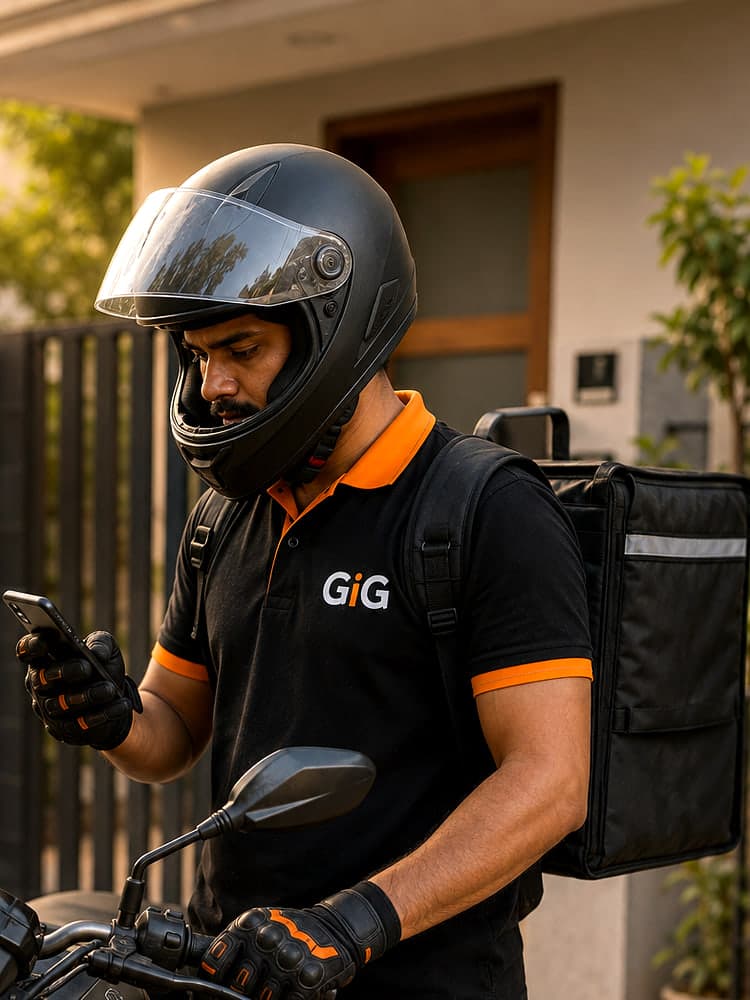 Bike Rider at work