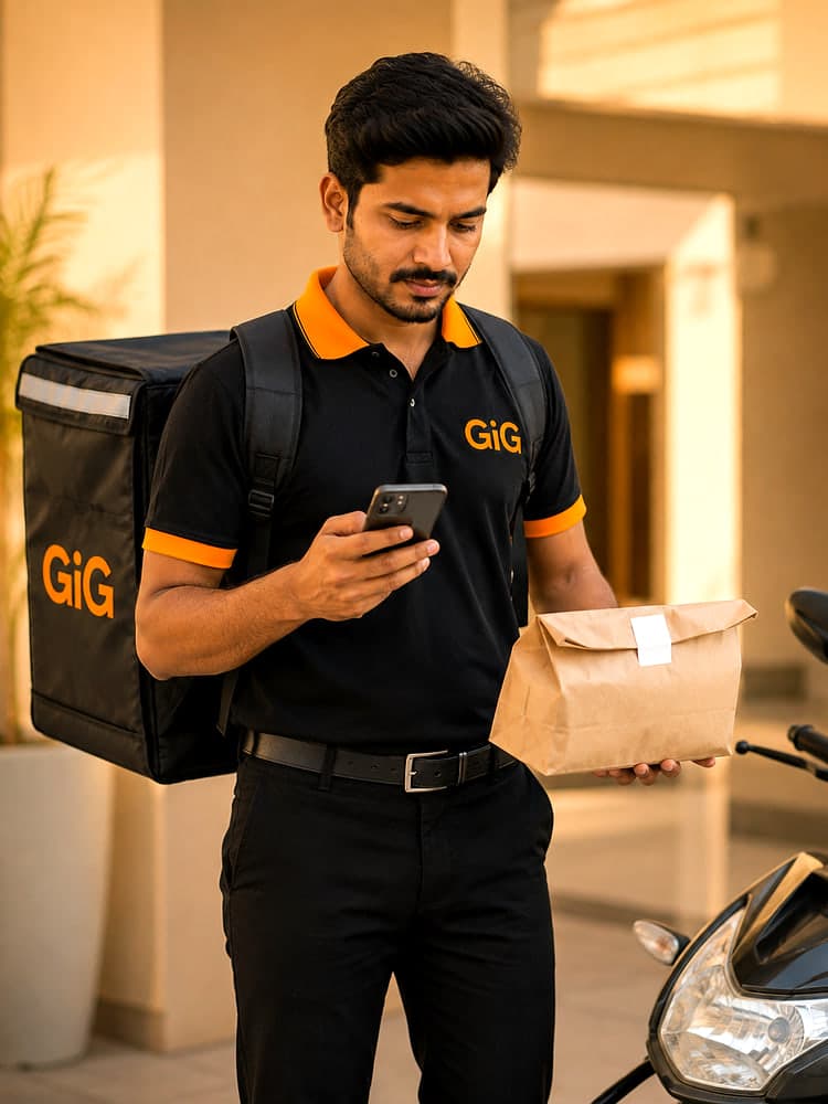 Food Delivery Partner at work