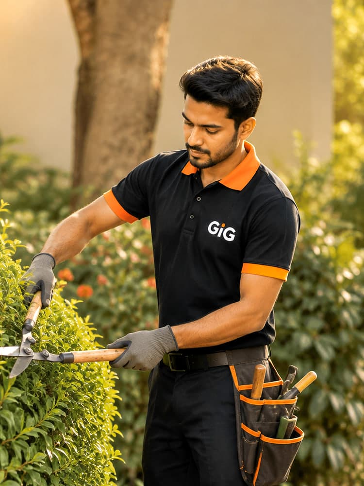 Gardener at work