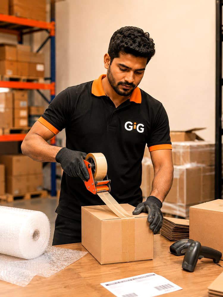 Packer at work