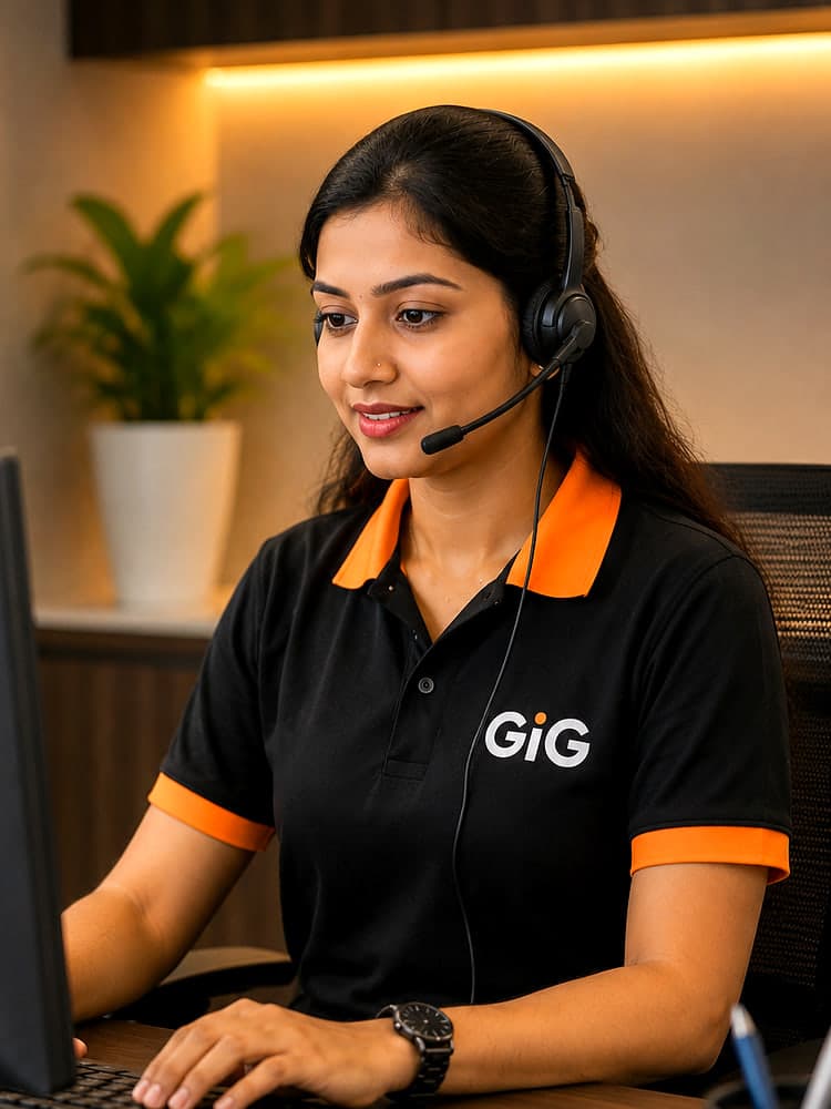 Telecaller at work