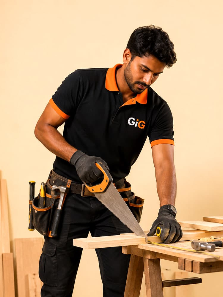 Carpenter at work