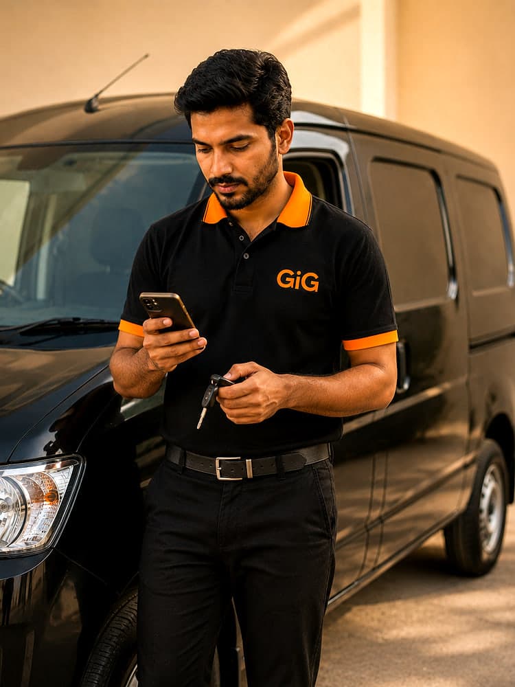Van Driver at work